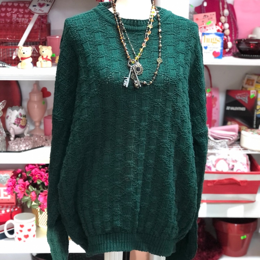 Tony Lambert Design group XL hunter green sweater
